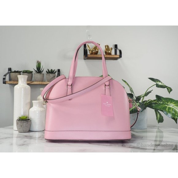 NWT Kate Spade Sadie Medium Pink Saffiano Leather Dome Crossbody Satchel Handbag - Picture 3 of 10
